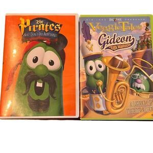 Veggie Tales DVDs, 2 DVDs- The Pirates and Gideon